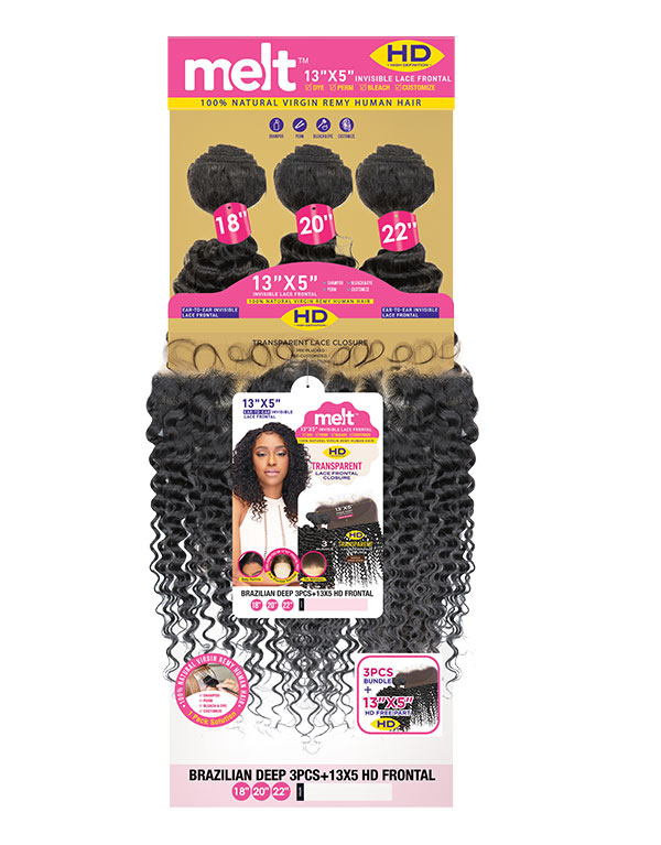 BRAZILIAN DEEP 3PCS+13X5 HD FRONTAL - Image 2
