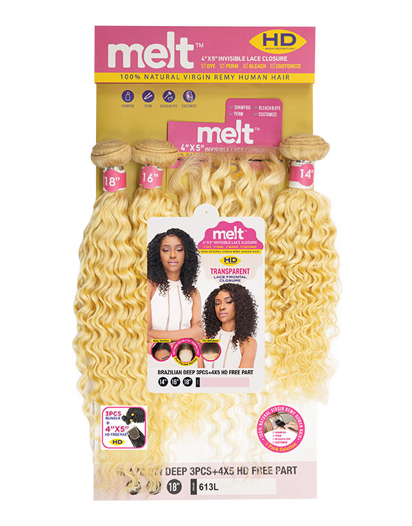 BRAZILIAN DEEP 3PCS+13X5 HD FRONTAL - Image 3