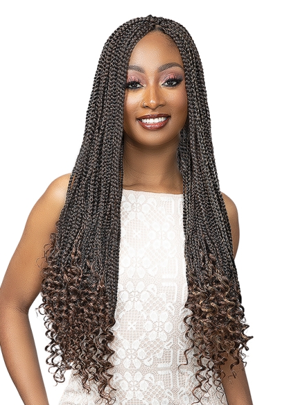 3X BOX BRAID FRENCH CURL 24"