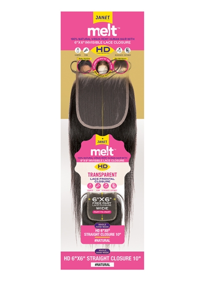 MELT™ 6X6 HD LACE CLOSURE STRAIGHT 10"