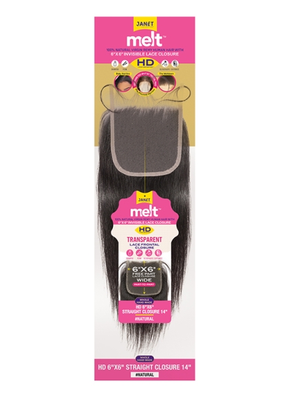 MELT™ 6X6 HD LACE CLOSURE STRAIGHT 14"