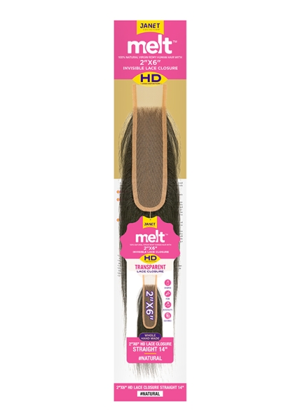MELT™ 2X6 HD LACE CLOSURE STRAIGHT 14″